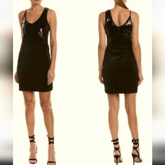 NWT Black Romeo Juliet Couture Sequin Velvet Dress - Picture 2 of 10